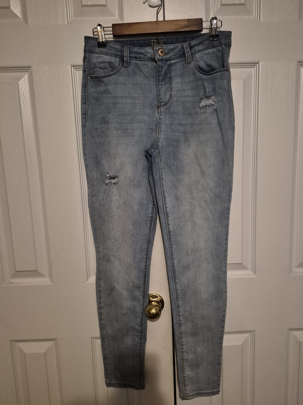 True Craft Light Blue Slim Distressed Men's Jeans
